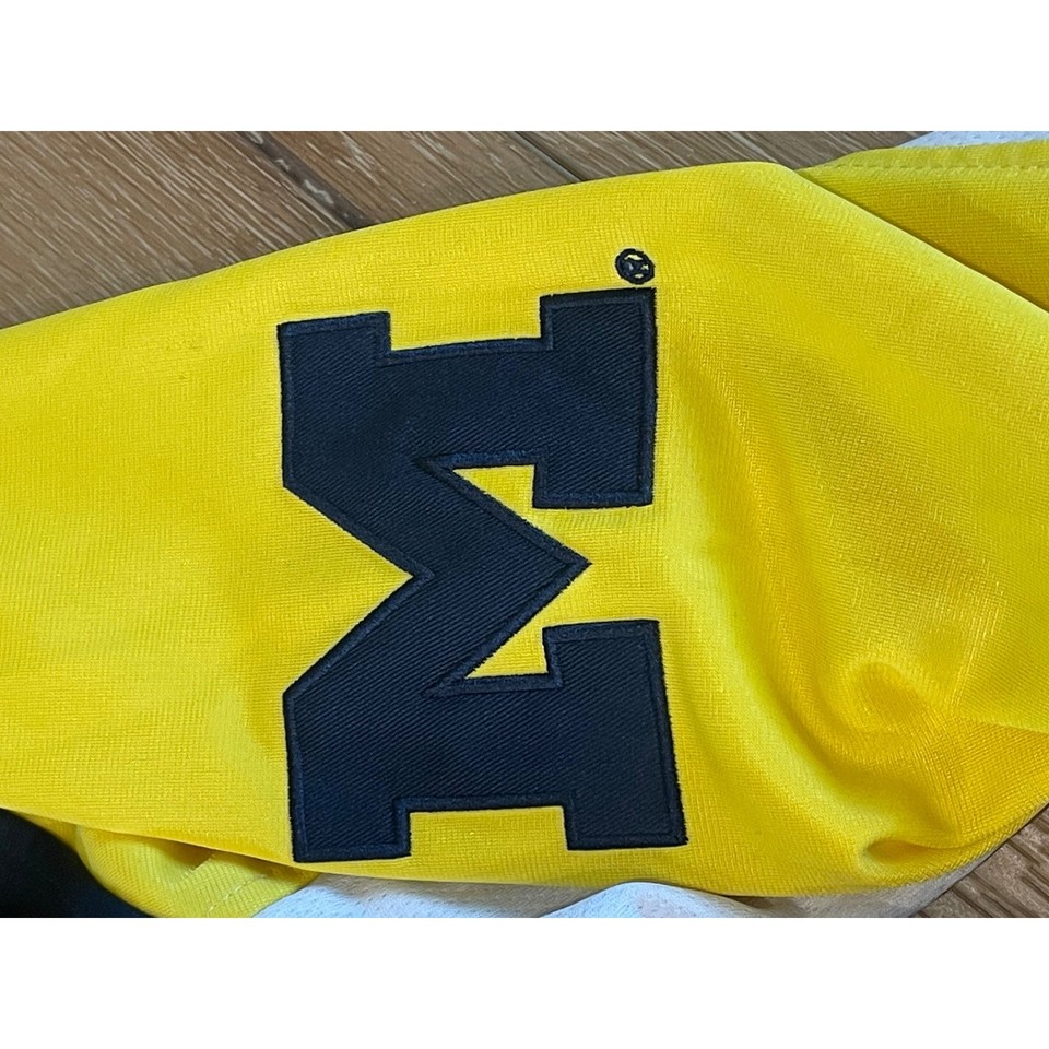 G-III Michigan Wolverines Full Zip Track Jacket Mens Medium Navy Yellow ...