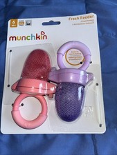 Baby Feeder for Fresh Food Fruit Munchkin 2 Pack Coral/Purple New in Packaging
