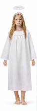 Girl's Angel Dress and Halo Costume Christmas Halloween Sz Small Age 4-6 Years