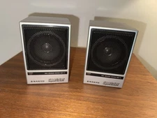 Vintage Sanyo Model MSP-10 Stereo Portable Speakers Made In Japan