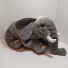 FAO Schwarz Elephant Plush 18 Inch 2018 African Elephant With Tusks