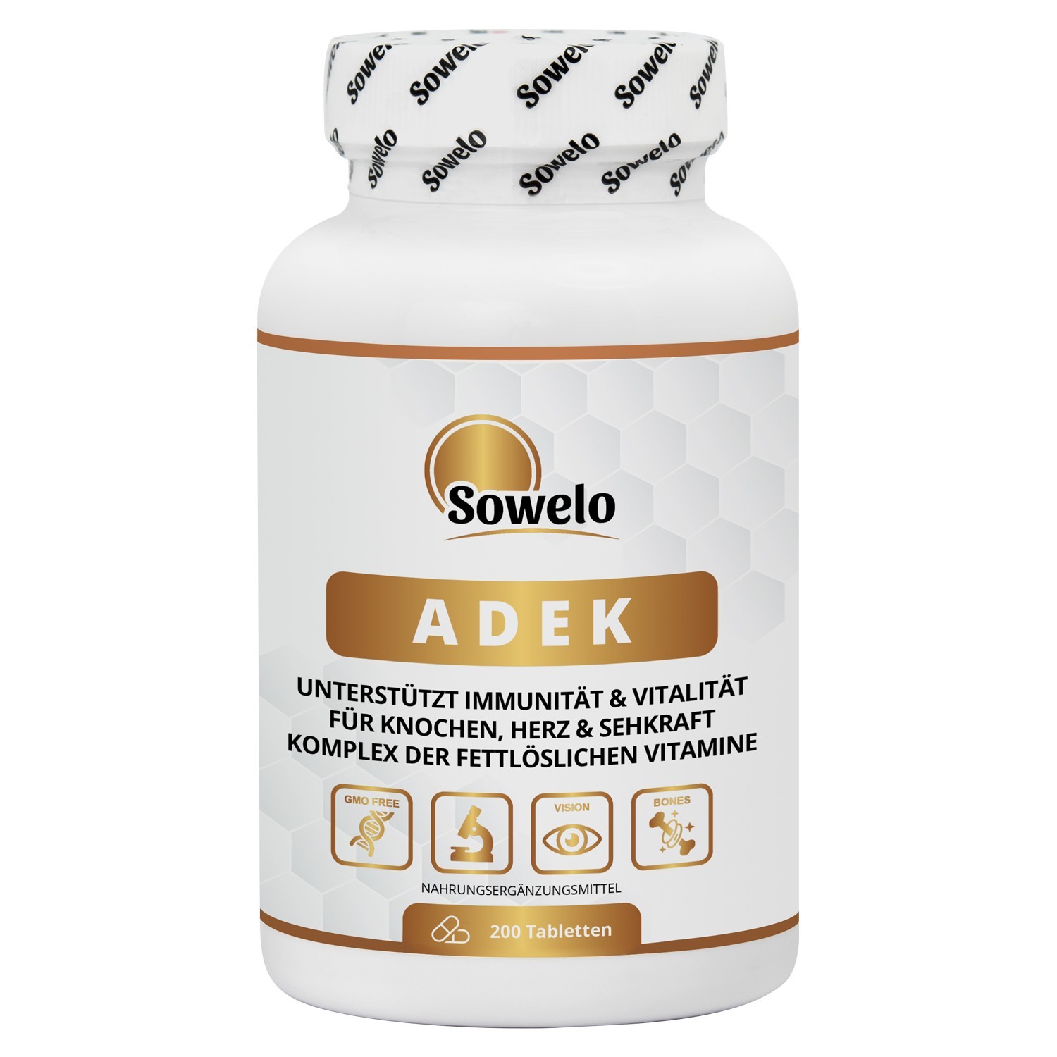 Vitamin A D E K – Multivitamin Tabletten – Immunsystem & Knochen – Sowelo