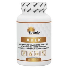 Vitamin A D E K – Multivitamin Tabletten – Immunsystem & Knochen – Sowelo
