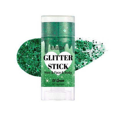 DAGEDA Green Body Glitter Stick,St Patricks Day Accessories,Sparkly