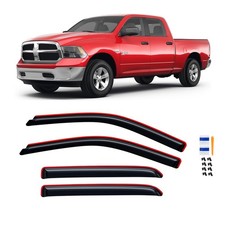 in-Channel Rain Guards for 2009-2018 Dodge Ram 1500 Crew Cab, 2010-2025 Ram 2...