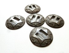 25 mm / 1" vintage brass metal conchos - leather craft & western x 10