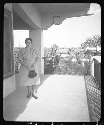 Photo:[Mrs. Isabella Salazar at Casa Ricardo Hotel, Kingsville, Texas]
