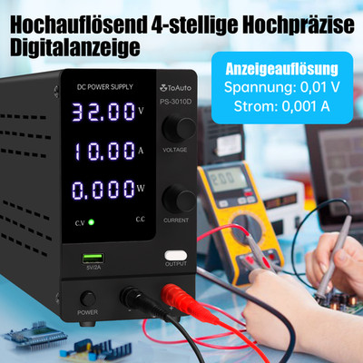 30V 6A/10A Labor Netzgerät Labornetzteil DC Netzteil Trafo Einstellbar DE NEU