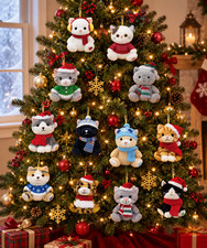 Cats Dogs Plush Ornament Advent Calendar 5-inch Winter Xmas Holiday Decor NWOT