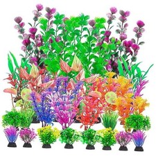 30Pcs Aquarium Plants, Fish Tank Accessories Artificial Aquatic Plants,Full