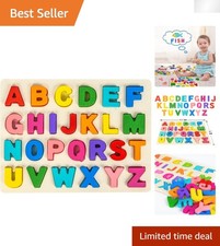 26-Piece Wooden Alphabet Puzzle for Skill Development - Safe for Toddlers