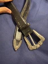 Brighton Museum Collection 1995 Black Leather Style 43303 Size Medium Belt. H 6