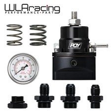 Adjustable 3-70 Psi Efi Fuel Pressure Regulator Kit W Oil Gauge An66 Fittings