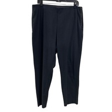 Nine West Womens Size 16 Black Side Zip PolyRayon Skinny Flat Front Dress Pants
