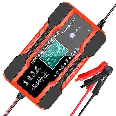 12V 24V Digitales Autobatterie Ladegerät 10A Automatisch Impuls AGM GEL