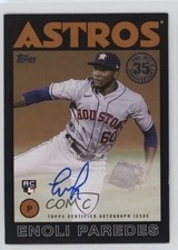 2021 Topps 1986 Baseball Series 2 Black 188/199 Enoli Paredes #86A-EP Auto 1c28