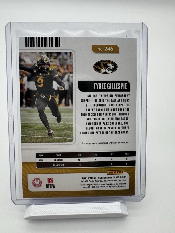 2021 Panini Contenders Draft Picks Red Auto #246 Tyree Gillespie - Image 2 of 2