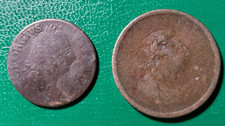 Ireland 1/2d and 1d Penny Coins 1775 and 1805