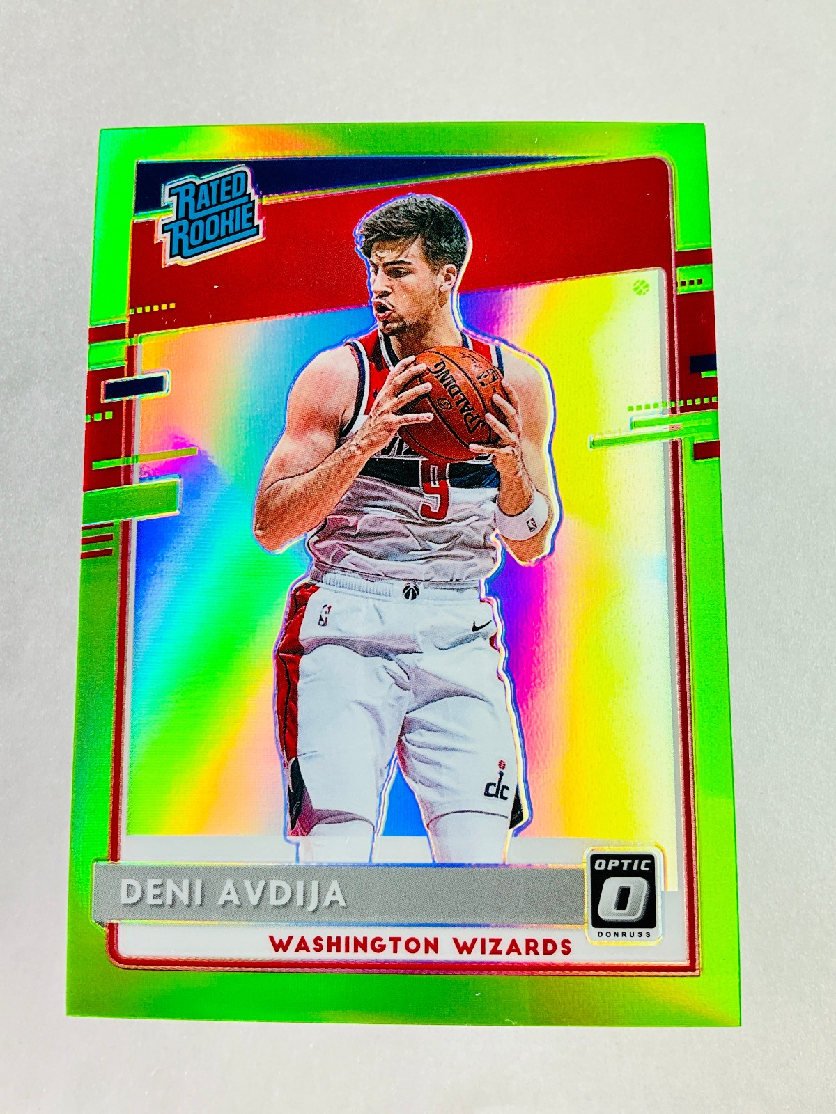 2020-21 Donruss Optic Deni Avdija Lime Green Rookie RC #/149 Wizards
