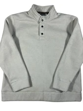 Jeremiah And Sons Men's Shawl Collar Pullover Sweater XXL Beige Heavyweight Cott