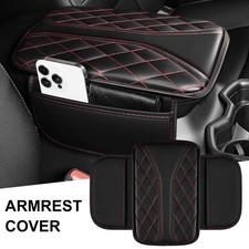 Central Storage Box Armrest Cover Cushion For Ford Escape 2001-2026 Blackred