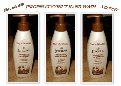  JERGENS MOISTURIZING HAND WASH CLEAN  HYDRATING COCONUT (3) 8.45fl OZ