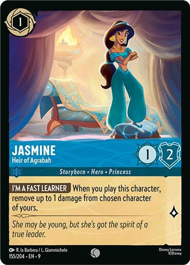 Lorcana Jasmine - Heir of Agrabah (155/244) Ch. 09 Fabled NM