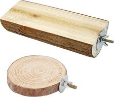 Parrot Cage Perch, Flat Wooden Platform for Birds Parrots Rats natural wood