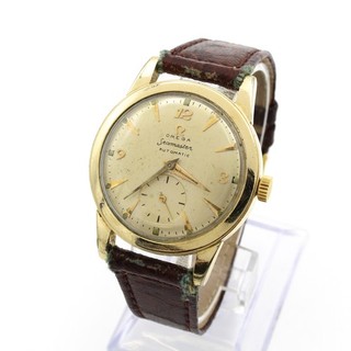 Omega Seamaster 34mm 14k GF Champagne Dial Bumper Automatic Wristwatch #WB5723 4