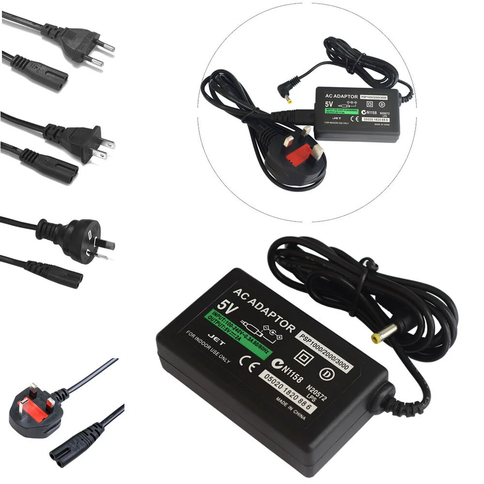 2xBattery 3600mAh FOR PSP 1000, 1001, 1002, 1003, 1004 PHAT FAT +AC Power Supply - image 3 of 4