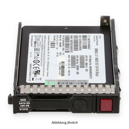 HPE 480GB SATA 6G SFF Mixed Use SC HotPlug SSD 872344-B21 872518-001 - Afbeelding 8 van 9