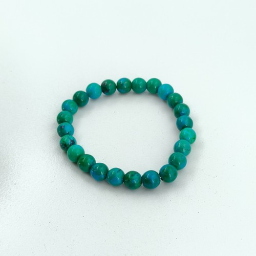 Türkis Perlen handgefertigt dehnbar heilend Reiki Yoga Armband für Frauen, Männer - Bild 2 von 20