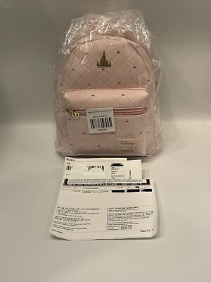 disney days castle mini backpack Loungefly Disney Days Mini Backpack Pink Castle Disneyland NWT Receipt  Shown R/1