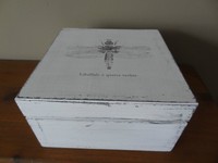 French Shabby Chic Wooden Box, Hand Crafted French Shabby Chic Wooden Box, Hand Crafted