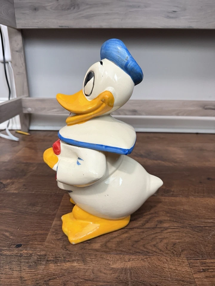 Antique Donald Duck Walt Disney Cookie Jar (1940) 12.5” - Image 3 of 4