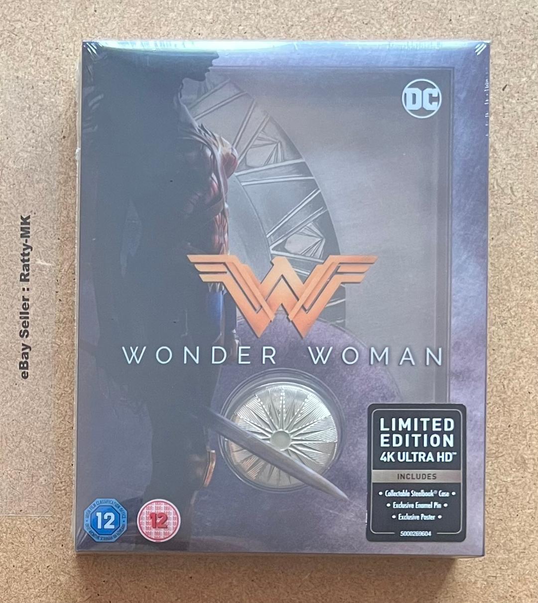 WONDER WOMAN - UK EXCLUSIVE TITANS OF CULT 4K + BLU RAY STEELBOOK - NEW