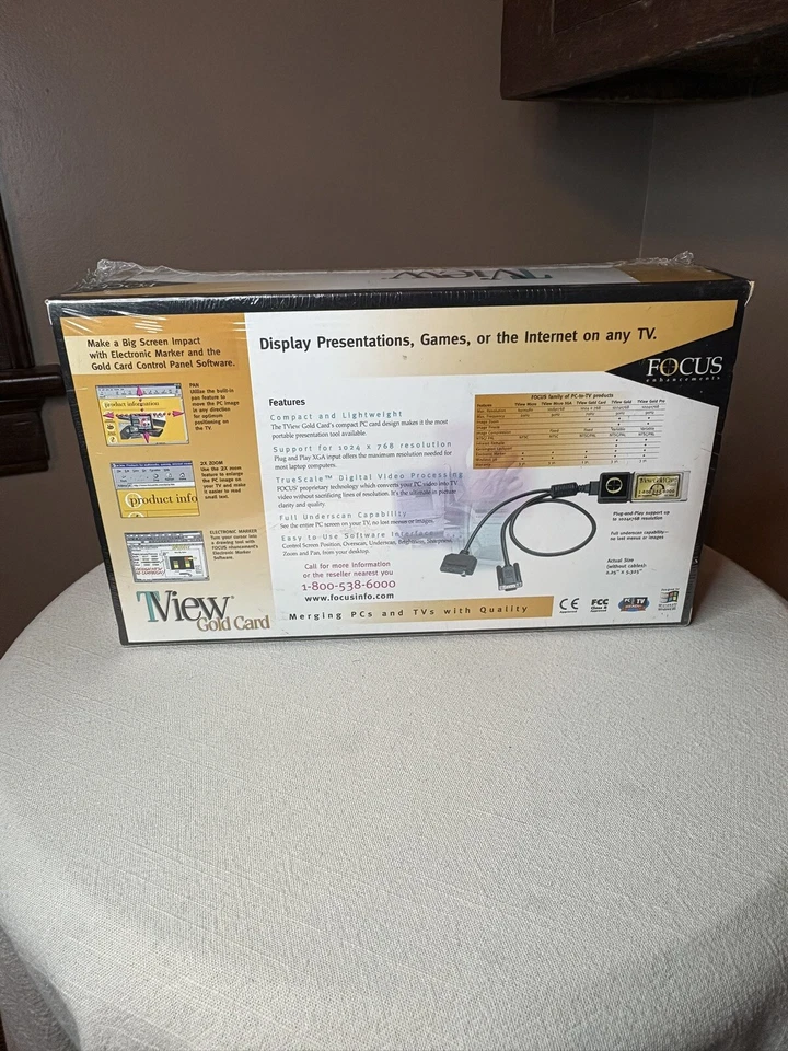 NIB VINTAGE TView Gold Card Focus Enhancements Old School Electronics - Image 3 of 3