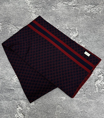 Rare Gucci Monogram Reversible Wool Scarf Oldmoney Style
