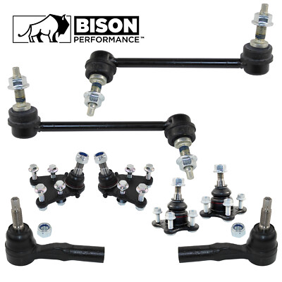 Bison Performance 8pc Front Sway Bars Tie Rod Ends Ball Joints Kit For Chevy GMC