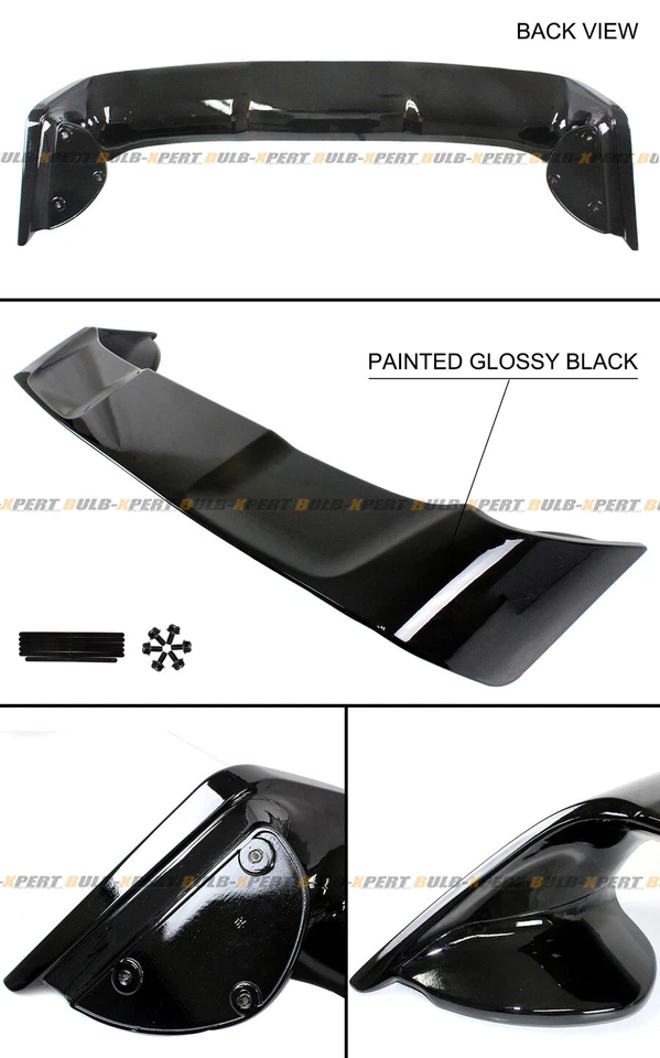 For 2008-17 Mitsubishi Lancer JDM EVO 10 X Style Gloss Black Trunk Spoiler Wing - Image 3 of 4
