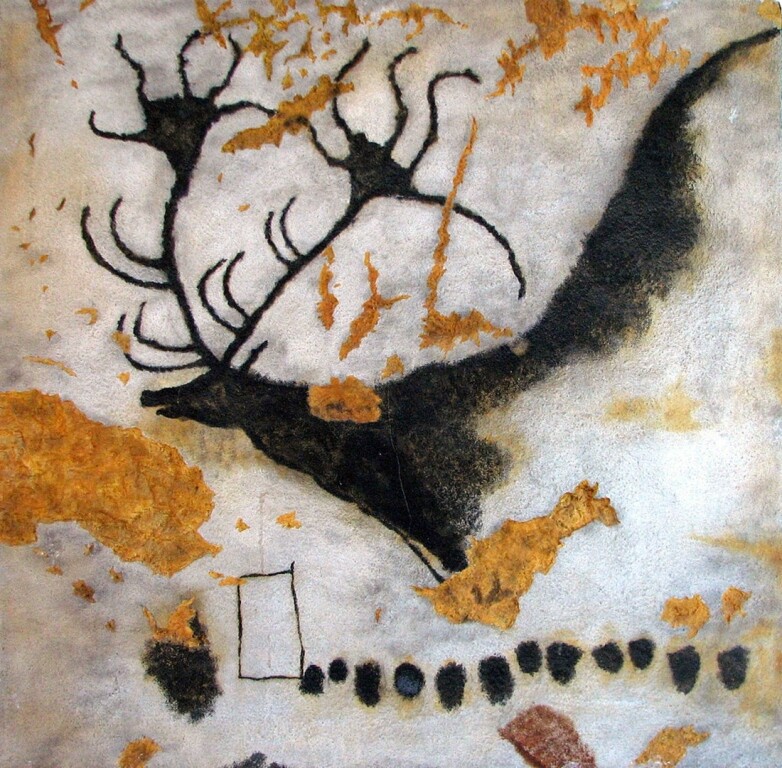 Deer Lascaux Cave Painting Art Print Paleolithic Prehistoric