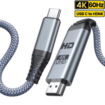 USB C to HDMI Cable 4K 60Hz Type C to HDMI Adapter for
