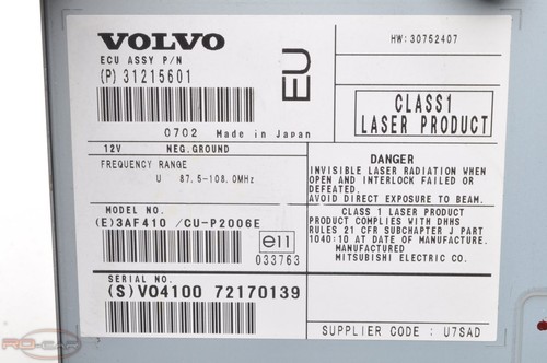 VOLVO XC90 GPS Navi Sistema Di Navigazione Unità 31215601 - Foto 5 di 6