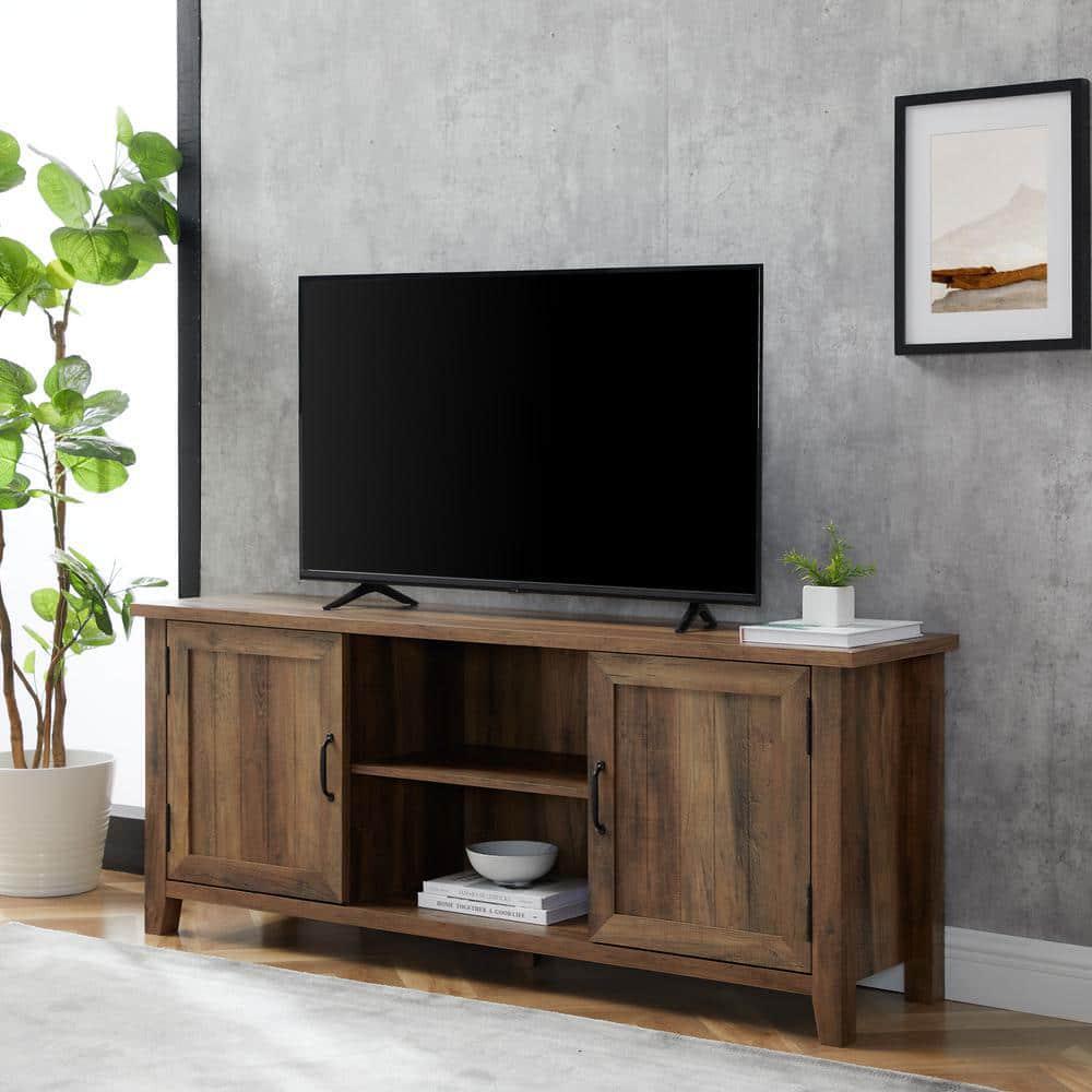 Walker Edison Furniture Company TV Stand 62" x 58" x 24" Composite Wood Brown