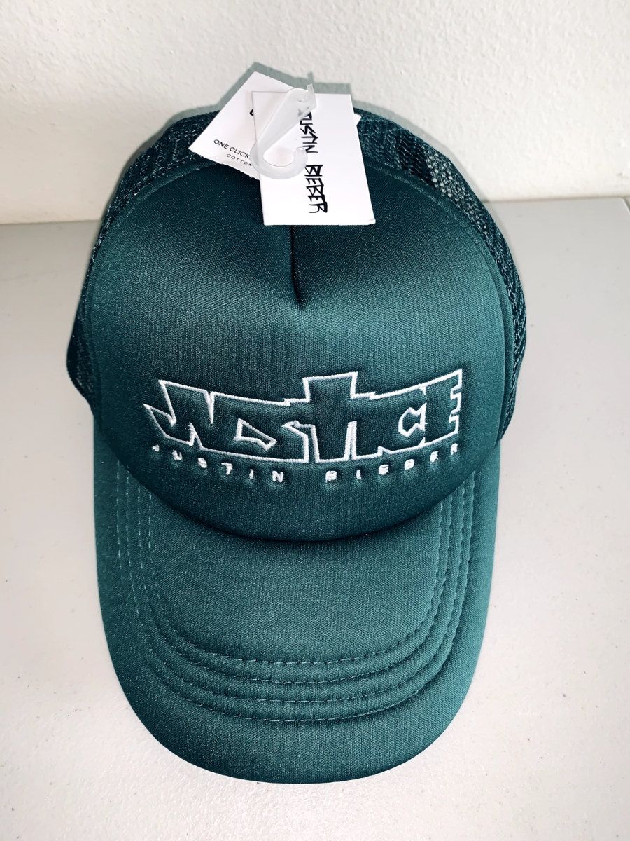Justin Bieber Trucker Hat Cap Justice Tour Emerald Green 