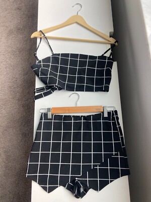 Shein Matching Set Skort and Crop Top- Size M (preloved)