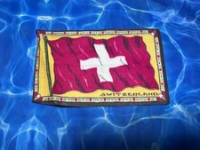 ANTIQUE 1900’s VINTAGE CIGAR FELT FLAG SWITZERLAND 6 3/8” X 4”