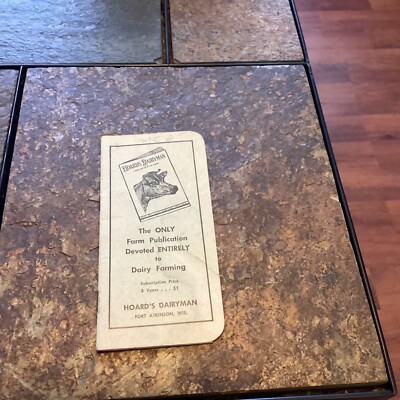 Hoard's Dairyman, Fort Atkinson, Wisconsin Memo Pad
