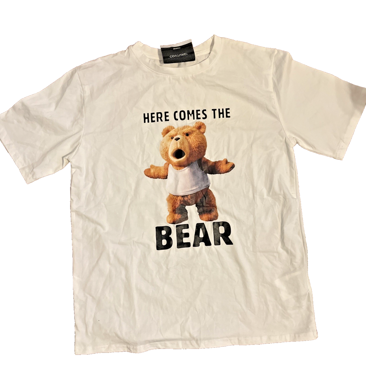 Moschino Bear Graphic T-Shirt Size M Italy Designer Jeremy Scott 