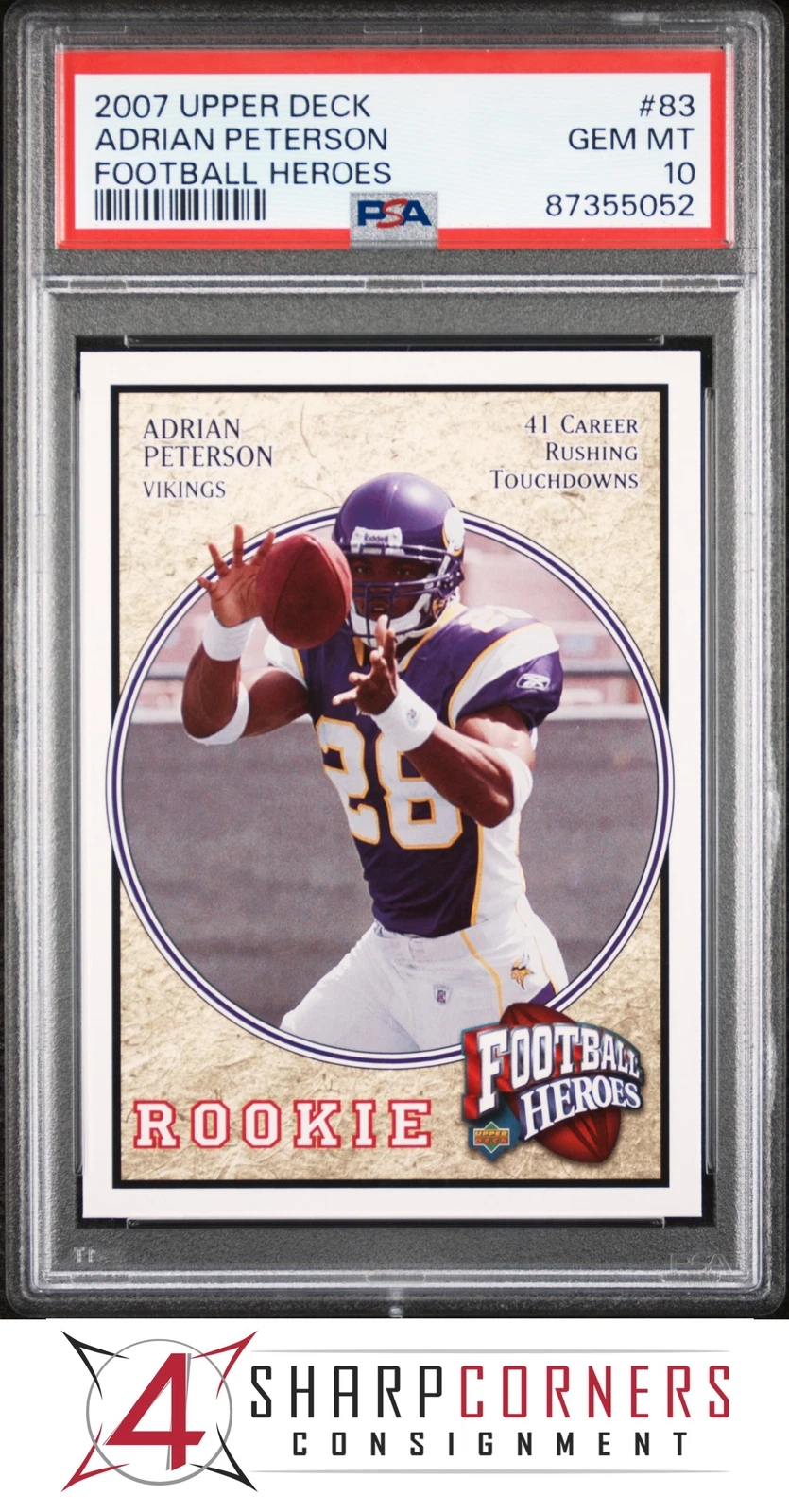 Adrian Peterson Upper Deck Football Heroes #83 Base